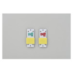 スライド式バルブ開閉札(回転タイプ) 常時開(緑)⇔常時閉(赤) (中)90×35 (165208)