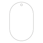 バルブ標示札 90×50 片面仕様 表記:白無地 (169200)