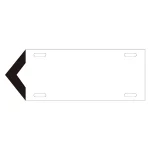 JIS配管識別標識 液体方向表示板 白 サイズ: (中) 100×300×1.8mm (174201)