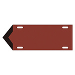 JIS配管識別標識 液体方向表示板 暗い赤 サイズ: (小) 80×210×1.8mm (174306)