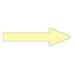 配管識別方向表示 蛍光エンビステッカー 蛍光黄矢印 10枚1組 サイズ:20×150×40×53mm (193224)