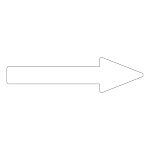 配管識別方向表示エンビステッカー 白矢印 10枚1組 サイズ:20×150×40×53mm (193686)