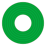 マーキングステッカー PET 100mmφ 10枚1組 カラー:緑 (208501)