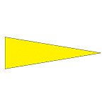 マーキングステッカー 5×15mm三角 PET 100枚1組 カラー:黄 (208702)