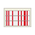回転ネーム表示盤 (回転式名札掛) 75人用・部署札(青/青)6枚付 (303013)