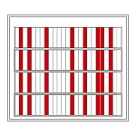 名札ケース 回転ネーム表示盤 仕様:100人用・部署札 (青/青) 8枚付 (303014)