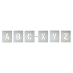 吹き付けプレート(ステンシルプレート) セット・単品 亜鉛鉄板製 A～Z(26枚セット) FP-AZ(特大) (307019)