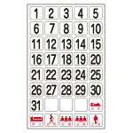 曜日・日付マグネットセット マグウィークリー 日付マグネットセット(MGW-30) (316012)