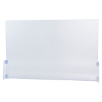 板を持っても土台が外れない組立式飛沫防止パーテーション (幅85cm×高さ55cm) すりガラス調 (380447)