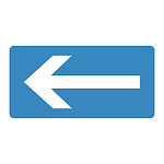 JIS配管識別明示ステッカー 水関係 (ヨコ) 左矢印 10枚1組 サイズ: (L) 60×120mm (381230)