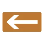 JIS配管識別明示ステッカー 油関係 (ヨコ) 左矢印 10枚1組 サイズ: (M) 40×80mm (382313)