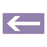 JIS配管識別明示ステッカー 酸・アルカリ関係 (ヨコ) 左矢印 10枚1組 サイズ: (M) 40×80mm (382611)