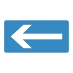 JIS配管識別明示ステッカー 水関係 (ヨコ) 左矢印 10枚1組 サイズ: (S) 30×60mm (383230)