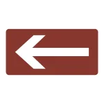 JIS配管識別明示ステッカー 蒸気関係 (ヨコ) 左矢印 10枚1組 サイズ: (S) 30×60mm (383411)