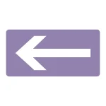 JIS配管識別明示ステッカー 酸・アルカリ関係 (ヨコ) 左矢印 10枚1組 サイズ: (S) 30×60mm (383611)