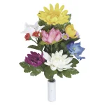 造花 仏花菊1本 (高さ39cm) (110R15N) ※光触媒無し