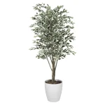 光触媒 人工観葉植物 造花 ベンジャミンツリー斑入り