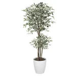 光触媒 人工観葉植物 造花 トロピカルベンジャミン斑入り