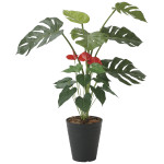 光触媒 人工観葉植物 造花 モンステラ&アンスリューム 95 (高さ95cm) (203H140)