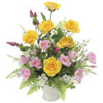 光触媒 人工観葉植物 造花 プリムローズ (高さ38cm) (2063R100)