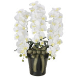 光触媒 人工観葉植物 造花 ロイヤル胡蝶蘭W (高さ76cm) (2291A200)