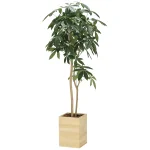 光触媒 人工観葉植物 造花 ウッドボックスパキラ1.6 (高さ160cm) (2309R450)