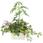 光触媒 人工観葉植物 造花 寄せ植えパキラ (高さ50cm) (2347A100)