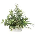 光触媒 人工観葉植物 造花 寄せ植えオリーブ (高さ50cm) (2348A100)