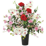 光触媒 人工観葉植物 造花 エレガンスレッド (高さ70cm) (2365P215)