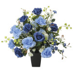光触媒 人工観葉植物 造花 ブルースターローズ (高さ55cm) (2373R150)