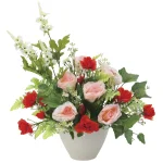 光触媒 人工観葉植物 造花 アサミローズ (高さ40cm) (2450A75)