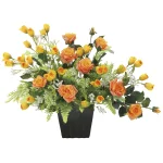 光触媒 人工観葉植物 造花 ツートンローズ (高さ36cm) (2475P85)