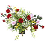 光触媒 人工観葉植物 造花 エデンローズ (高さ40cm) (2540A120)