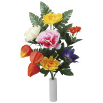 造花 ほうずき付き仏花1本 (高さ41cm) (2562R17N) ※光触媒無し