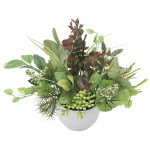 光触媒 人工観葉植物 造花 寄せ植えユーカリ (高さ25cm) (2563A40)