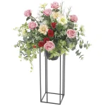 光触媒 人工観葉植物 造花 フレンチローズスタンド1.0 (高さ100cm) (2568A400)