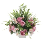 光触媒 人工観葉植物 造花 マーブルピンク (高さ34cm) (2588A70)