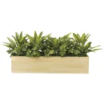 光触媒 人工観葉植物 造花 ウッドボックスH (高さ45cm) (2624A380)