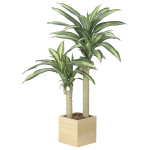 光触媒 人工観葉植物 造花 ウッドボックス幸福の木1.0 (高さ100cm) (2634A300)