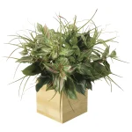 光触媒 人工観葉植物 造花 ウッドボックスT (高さ60cm) (2635A165)