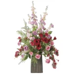 光触媒 人工観葉植物 造花 パープルグレイス (高さ84cm) (2661A300)