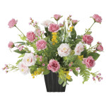 光触媒 人工観葉植物 造花 ツートンピンク (高さ37cm) (2668A110)