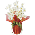 光触媒 人工観葉植物 造花 ミニ胡蝶蘭W (高さ43cm) (2674A38)