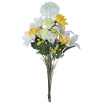 造花 上手組仏花ホワイト1本 (高さ50cm) (2693A28N) ※光触媒無し