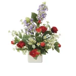 光触媒 人工観葉植物 造花 パピヨンローズ (高さ25cm) (2703A38)