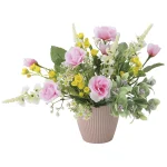 光触媒 人工観葉植物 造花 バンビーナピンク (高さ23cm) (2774A38)