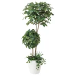 光触媒 人工観葉植物 造花 ベンジャミンダブルフェイス1.8植栽付 (高さ180cm) (413A500)