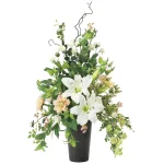 光触媒 人工観葉植物 造花 スタイリッシュカサブランカ (高さ82cm) (537R180)