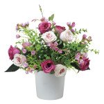 光触媒 人工観葉植物 造花 プリティーローズ (高さ28cm) (547R50)