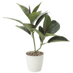 光触媒 人工観葉植物 造花 ゴムの木 (高さ47cm) (637G50)